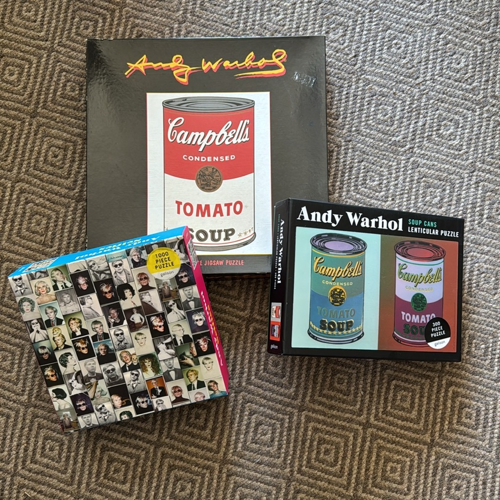 3 Andy Warhol Puzzles 1000, 550 & 300 piece